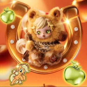 POP MART SKULLPANDA My Little Pony Purple Plush pendant- Applejack